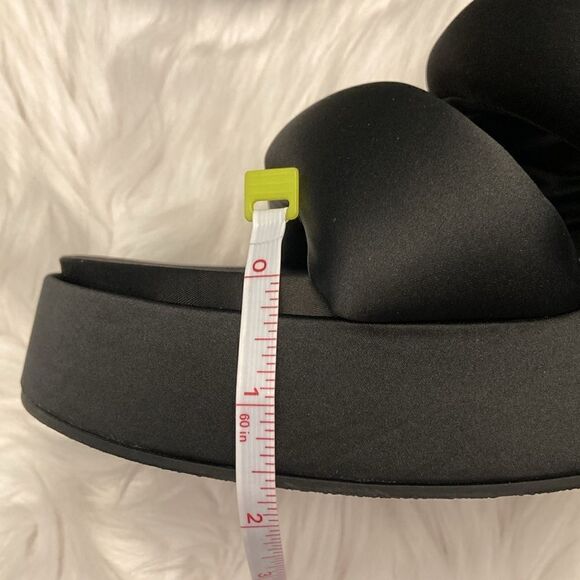 Zara Black Padded Strap Platform Chunky Sandals Shoes Size 10 - Picture 9 of 10